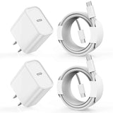 charge for iPhone 16/15 charger, 6ft usb-c to c woven cable, fast charging adapter, 2-pack