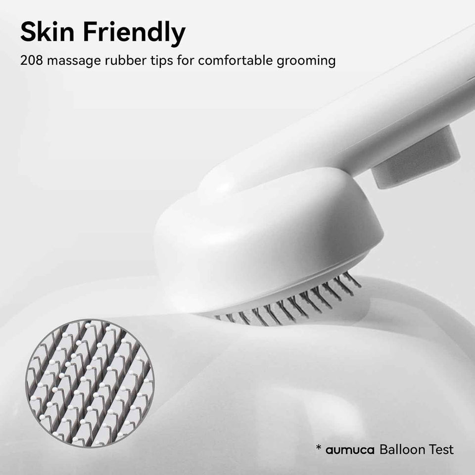 Aumuca cat brush for shedding and grooming indoor cats with long or short hair