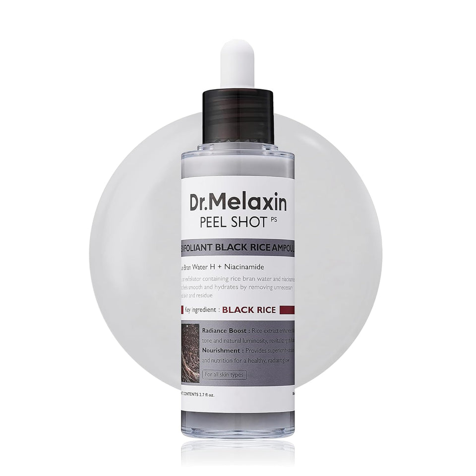 Dr.Melaxin peel shot glow black rice peeling ampoule 80ml gentle exfoliating korean skincare