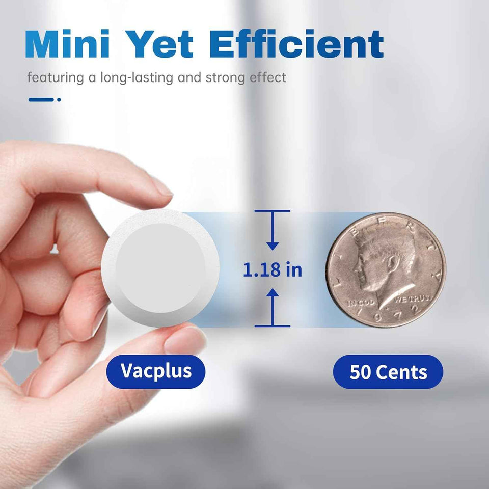Vacplus Automatic Toilet Bowl Cleaner Tablets - 12 Pack, Deodorizing and Descaling Bathroom Cleaner Against Tough Stains