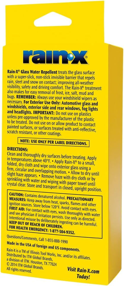 Rain-X 800002243 Glass Treatment, 7 oz, exterior glass treatment for improved wet weather driving visibility