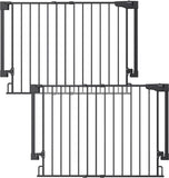 Cumbor 29.2-43" White Baby Gate for Stairs, Wall-Mounted, Expandable Dog Gate with Auto Close Walk Thru