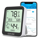 Govee H5075 digital hygrometer indoor thermometer with 164ft remote app control and notification alerts