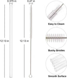 Replacement Straw Compatible with Stanley 40 oz 30 oz Cup Tumbler, 6 Pack Reusable Straw with Cleaning Brush, Plastic, Clear
