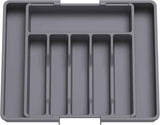 Lifewit Large Silverware Drawer Organizer, Expandable Utensil Tray for Kitchen, BPA Free Flatware and Cutlery Holder, Adjustable Plastic Storage for Spoons Forks Knives, Large, Black