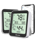 Govee Digital Hygrometer Indoor Thermometer Room H5075, Bluetooth Temperature Humidity Meter with 164ft Remote App Control, Notification Alerts, 2 Years Data Storage Export for Bedroom, Wine Cellar