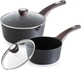 SENSARTE Ceramic Nonstick Sauce Pan with Lid, 3.0 Quart Saucepan with Double Spout, Large Cooking Pot, Non toxic Kitchen Sauce Pot, Non stick Saucier Pan, Induction Cookware, PFOA PTFE PFAS Free