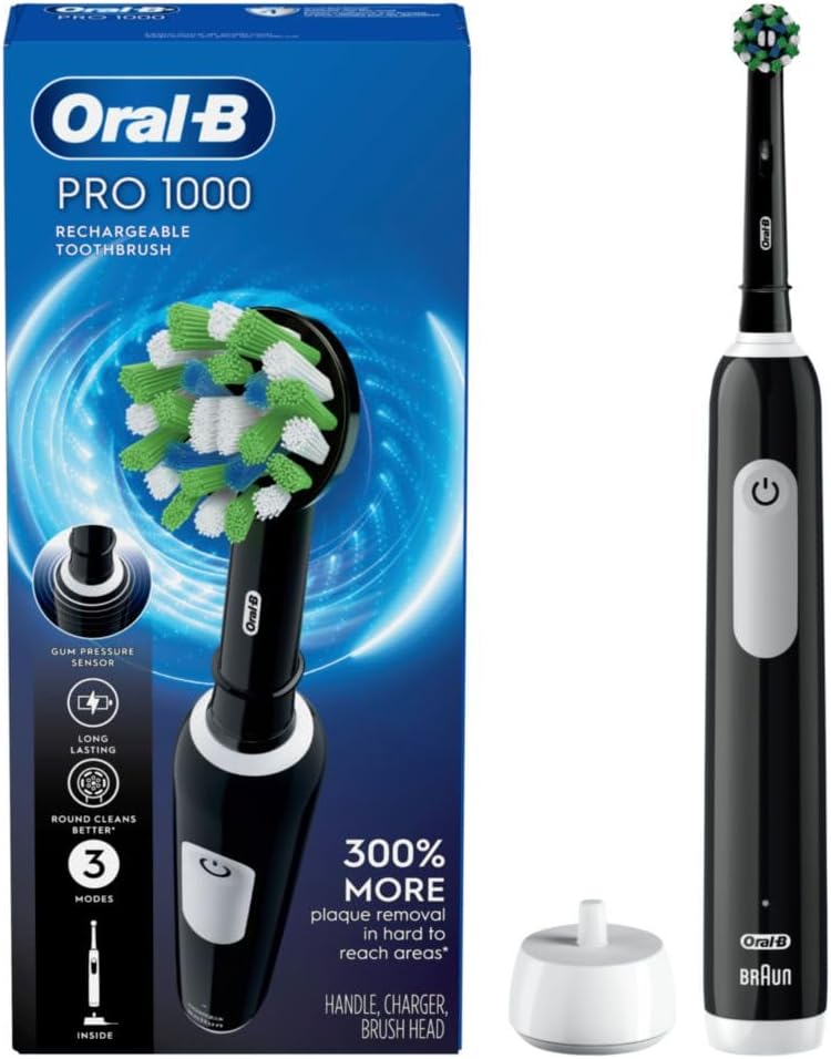 Oral-B Pro 1000 Rechargeable Electric Toothbrush, Black