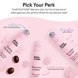 grace & stella Under Eye Brightener with Rose Quartz Rollerball - Centella Asiatica & Caffeine Under Eye Serum for Dark Circles & Puffiness - Travel Essentials, Gifts for Women, Vegan (15ml/0.51floz)