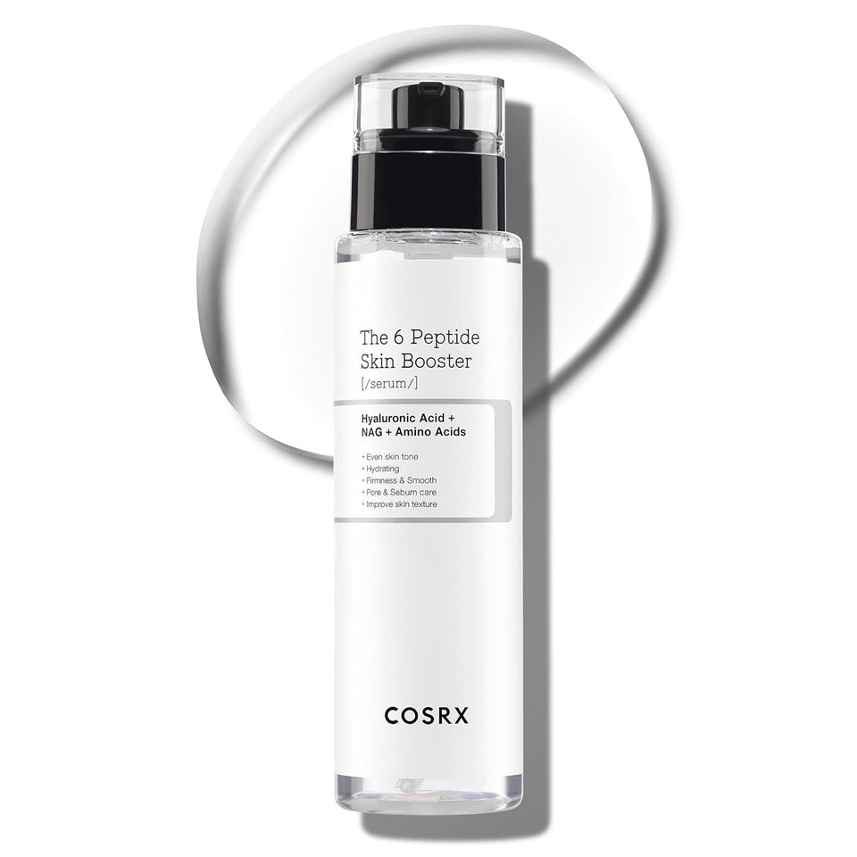 cosrx 6x peptide collagen booster toner serum for all skin types with copper peptides, niacinamide, and hyaluronic acid, 150ml