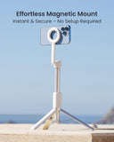 KraftGeek 64" Magnetic Phone Tripod for iPhone MagSafe, Reinforced Aluminum Selfie Stick Tripod Stand for Video Recording, Vlogging & Travel Content Creators