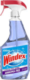 Windex ammonia-free glass cleaner spray bottle, crystal rain scent, 23 fl oz