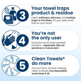 clean skin club clean towels xl 100% usa biobased disposable face towels 100 ct 2 pack