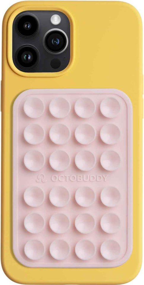 octobuddy-classic-silicone-suction-phone-case-adhesive-mount-hands-free-strong-grip-holder-for-selfies-and-videos-compatible-with-iphone-and-android-in-chalk-pink-2-25-x-3-25