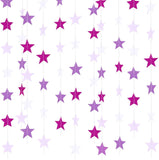 Patelai Glitter Star Garland Banner Christmas Decor 130 Feet Star Hanging Bunting Banner Twinkle Backdrop for Homecoming Classroom Wedding Birthday Halloween Party Supplies(Gold)