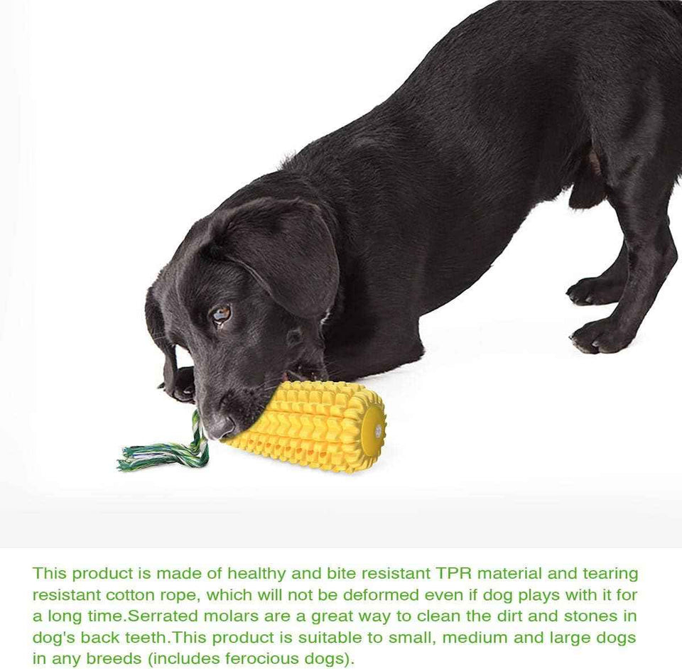 Carllg Dog Chew Toys for Aggressive Chewers, Indestructible Tough Durable Squeaky Interactive Dog Toys, Puppy Teeth Chew Corn Stick Toy for Small Medium Large Breed