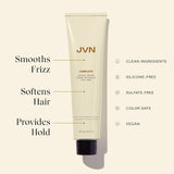 JVN No Heat Complete Air Dry Cream, 5 Fl Oz, Hair Smoothing Cream Enhances Your Natural Texture, Curl Cream and Wavy Hair Products, Silicone Free