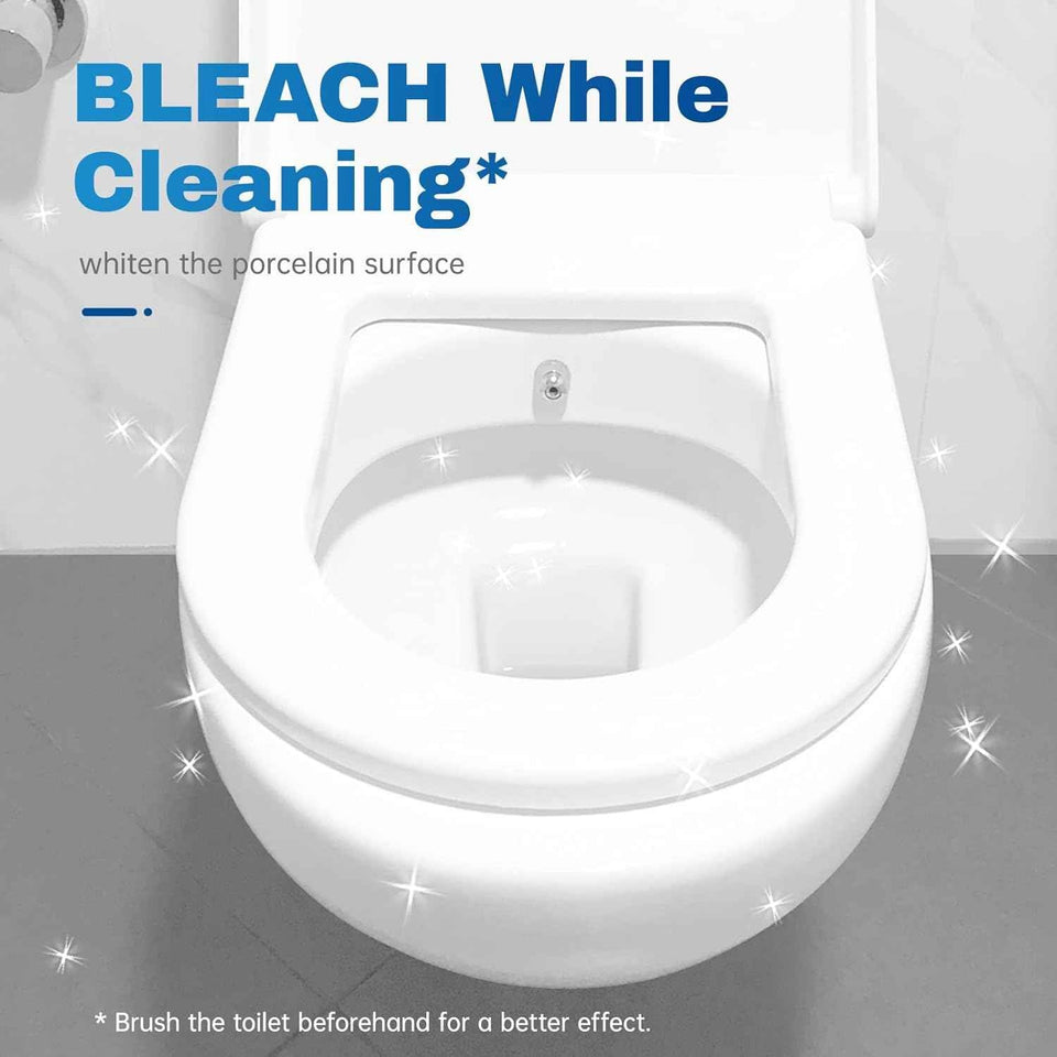 Vacplus Automatic Toilet Bowl Cleaner Tablets - 12 Pack, Deodorizing and Descaling Bathroom Cleaner Against Tough Stains