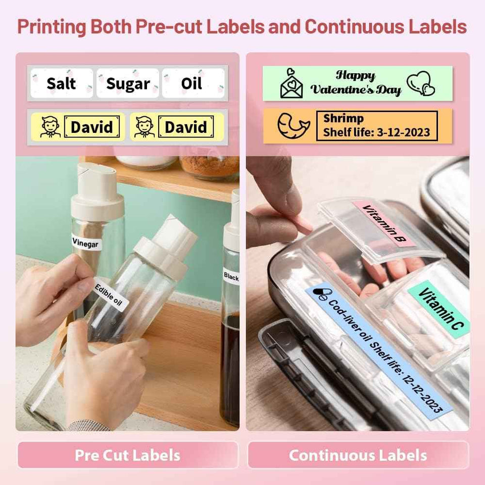 Phomemo Label Maker Machine, D30 Portable Handheld Bluetooth Mini Label Printer, Multiple Templates Smartphone Thermal Small Label Makers for Kid School Items, Classroom Teacher Supplies, Easy to Use