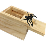 Spider Prank Box Gag Gift, Funny Surprise Gift Box Christmas White Elephant Gifts for Adults Men Women Birthday, Wooden Jump Scare Toys for Kids Ages 3-5-7 4-8-12 Year Old Boys Girls Stocking Stuffers