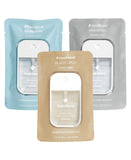 Touchland Hydrating Hand Sanitizer Spray – Dye Free Trio Set (Rainwater, Unscented, Beach Coco) – 3 x 1 FL OZ Mini Travel Size Mists