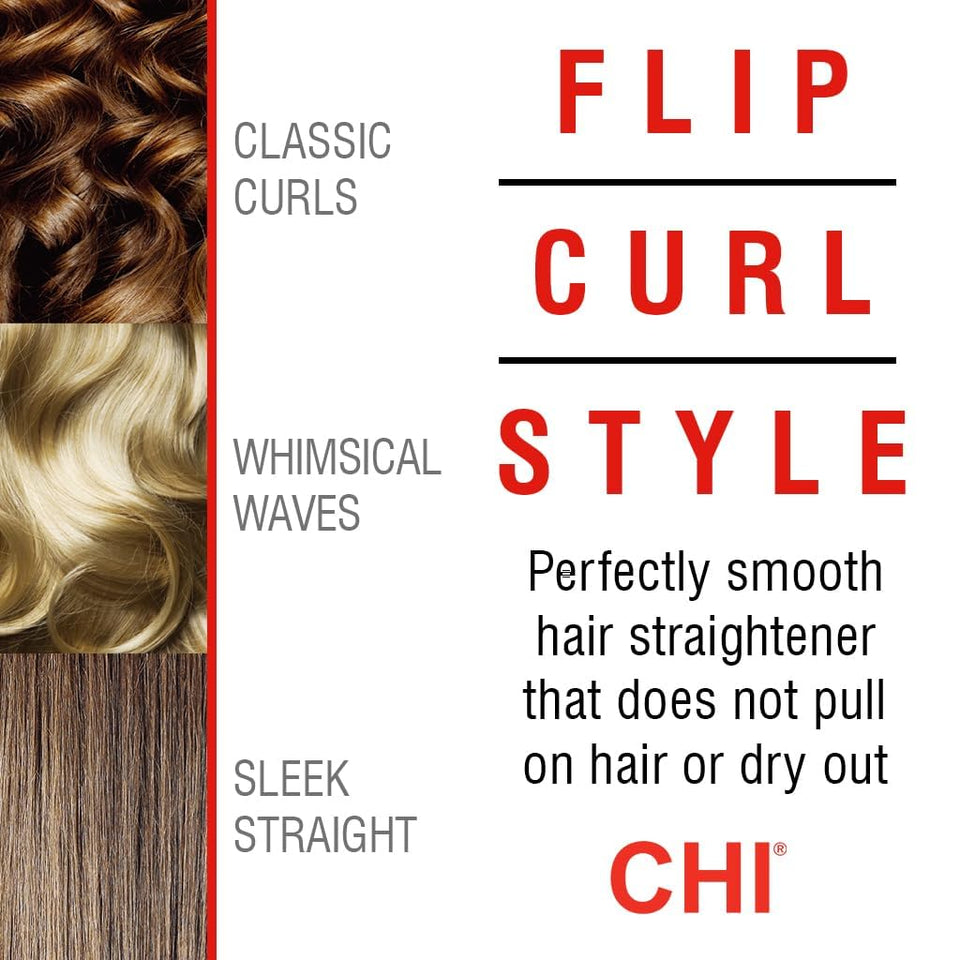 CHI Original 1" Ceramic Hair Straightener Flat Iron for Hair Styling, Advanced Ceramic Technology for Frizz-Free Smooth Shine,Floating Plates for Easy Glide, Analog On/Off Switch,Salon-Quality Results
