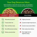 ULTIMATE PET NUTRITION 100% Freeze Dried Raw Veterinarian Formulated Dog Food with Antioxidants Prebiotics and Amino Acids 1 Pound Beef