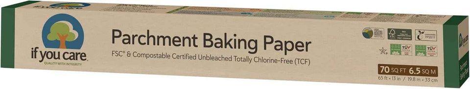 Non-Toxic Unbleached Parchment Paper, 70 sq ft, Silicone Coated, Chlorine-Free, Dishwasher Safe