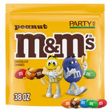 M&M'S peanut milk chocolate candy bulk pack, 38 oz bag, party size