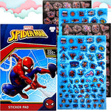 Marvel Spiderman Sticker Book Over 200+ - Perfect for Gifts, Party Favor, Goodies, Reward, Scrapbooking, Stocking Stuffer, Children Craft, Classroom, School for Kids Girls, Boys, Toddlers