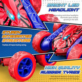 SYOKZEY Spider RC Cars Remote Control Car, Double Sided 360°Flip 4WD Rechargeable RC Drift Car,Toys for 3-12 Year Old Boys,Toys for Ages 5-7 Toys for Ages 8-13 Christmas Basket Stuffers (Red)