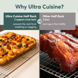 Ultra Cuisine Oven-Safe, Dishwasher-Safe 100% Stainless Steel Cooling and Baking Rack Set, 2-Piece, 11.5 x 16.5-inch