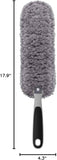 MR.SIGA lint-free microfiber duster for household cleaning, washable and reusable, gray