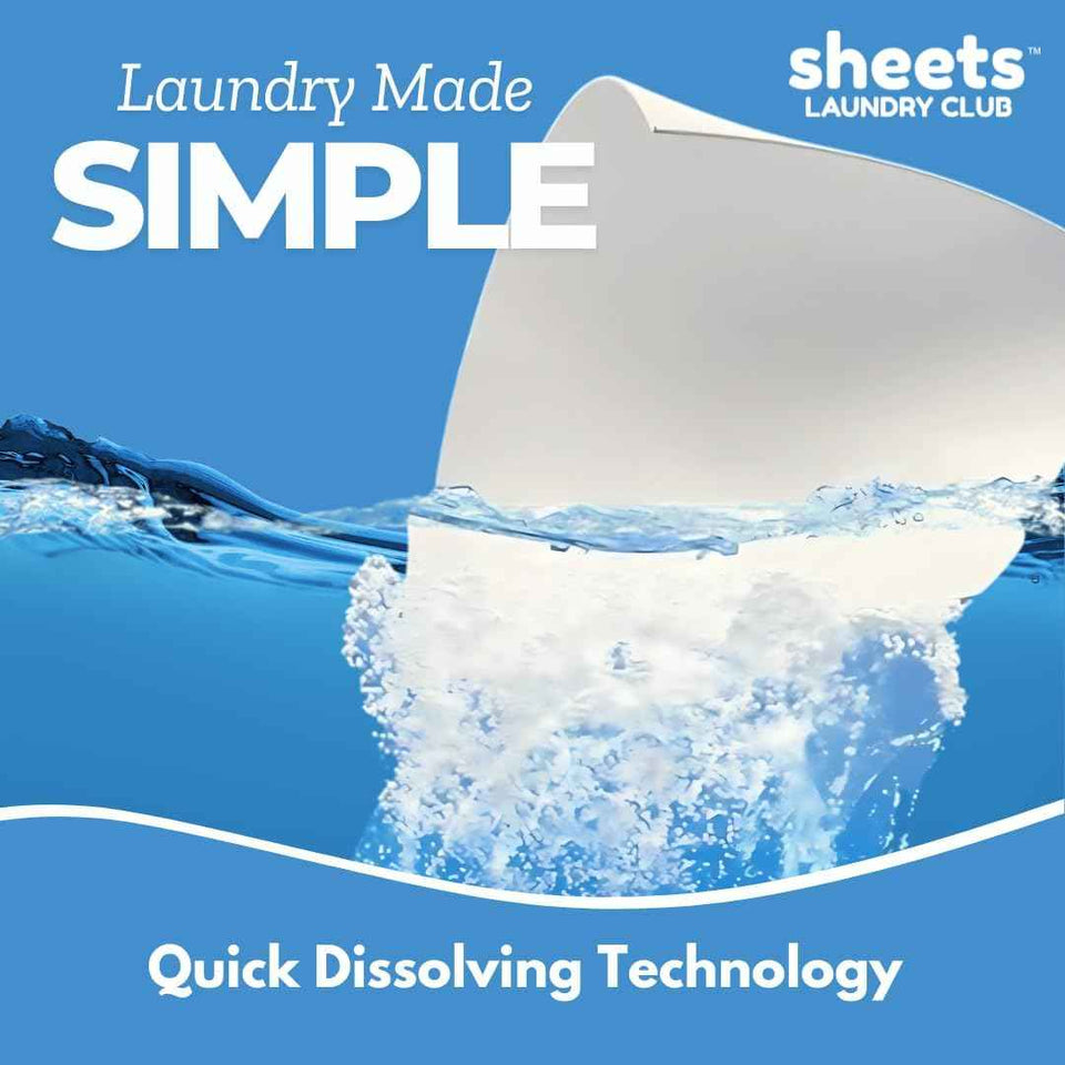 Sheets Laundry Club - Liquidless Laundry Detergent Sheets, 100 Loads - Fresh Linen Scent, Eco-Friendly, Quick-Dissolving Formula