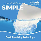 Sheets Laundry Club - Liquidless Laundry Detergent Sheets, 100 Loads - Fresh Linen Scent, Eco-Friendly, Quick-Dissolving Formula