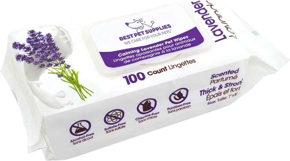Best Pet Supplies Pet Wipes for Dogs - Dog Wipes Cleaning Deodorizing, for Coats, Ears, Paws - Hydrating, Aloe Vera