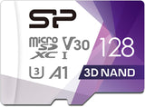 Silicon Power 128GB U3 SDXC Micro SD Card for Cams, DJI Pocket, and Drones with High Speed 100MB/s
