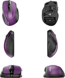 TECKNET Wireless Mouse, 2.4G Ergonomic Optical Mouse, Computer Mouse for Laptop, PC, Computer, Chromebook, Notebook, 6 Buttons, 24 Months Battery Life, 2600 DPI, 5 Adjustment Levels
