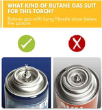 TBTEEK Butane Torch, Kitchen Torch Cooking Torch with Safety Lock & Adjustable Flame for Cooking, BBQ, Baking, Brulee, Creme, DIY Soldering(Butane Not Included)