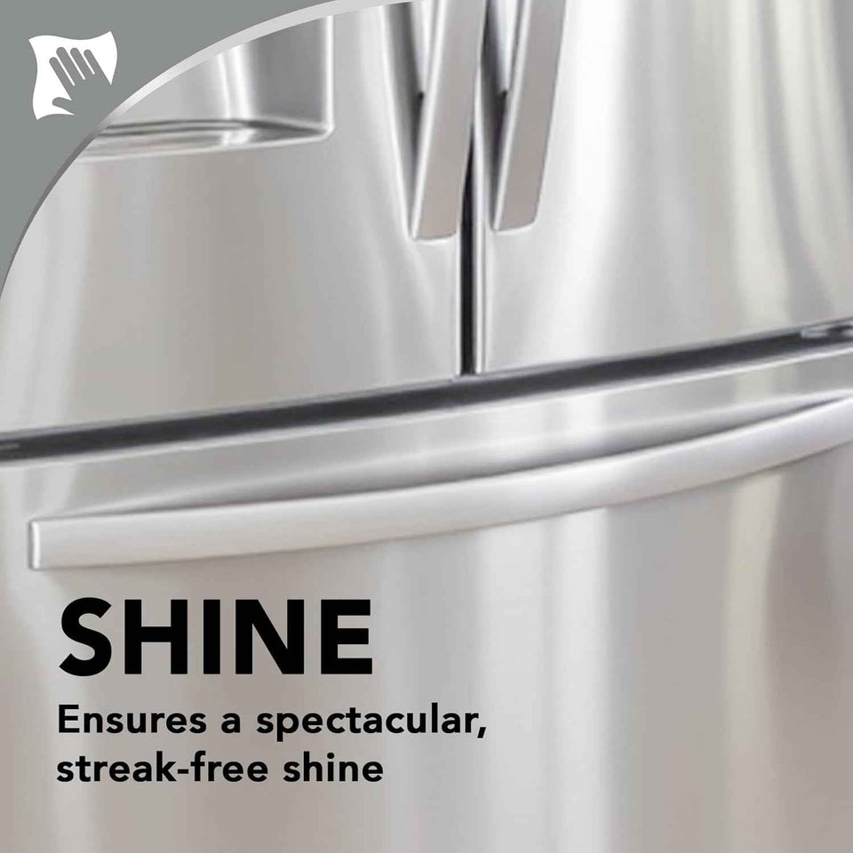 Weiman Stainless Steel Cleaner, 30 Count Cleaning Wipes, Removes Dirt, Grime, and Grease, No Streaks or Residue, Stainless Steel Polish for a Sparkling Clean and Shiny Surface, Cleaning Supplies
