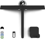 GÜTEWERK 9-Inch Silicone Shower Squeegee, Black with Stainless Steel Core and Soft-Touch Handle