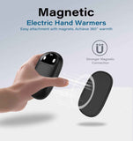 Magnetic Electric Hand Warmers 2 Pack, Rechargeable 20Hrs Long Safe Heat, Gifts for Outdoor Use