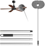 Storystore Ceiling Fan Cleaner Duster with Adjustable Extension Pole and Removable Fan Blade Cleaner 13 to 49.7 inches Blue