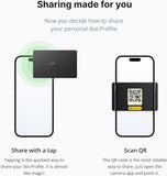 dot.card - digital business card for networking - tap compatible with iphone and android in black