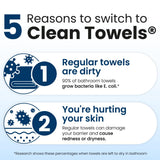 clean skin club clean towels xl 100% usa biobased disposable face towels 100 ct 2 pack