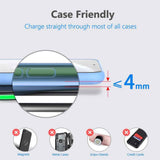 Yootech 10W wireless charging pad for iPhone 17/17 Pro and Samsung Galaxy S25/S24/S23, compatible with AirPods Pro 3