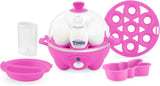 DASH Rapid Egg Cooker: 6 Egg Capacity Electric Egg Cooker for Hard Boiled Eggs, Poached Eggs, Scrambled Eggs, or Omelets with Auto Shut Off Feature - Aqua, 5.5 Inch (DEC005AQ)