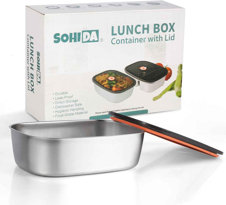 100W Cordless Electric Lunch Box for Adults & Men, Rechargeable Battery Powered Heated Lunch Box, 1.2L Portable Food Warmer Lunchbox with 5-Sided Heating for Work Car Outdoor Use