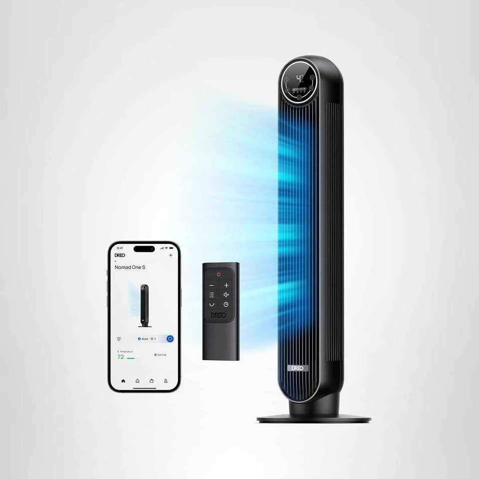 Dreo Tower Fan Smart Oscillating Quiet Floor Fan with Remote and WiFi Voice Control Works with Alexa Google
