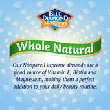 Blue Diamond whole natural raw almonds, 25 oz resealable gluten-free snack bag, pack of 1